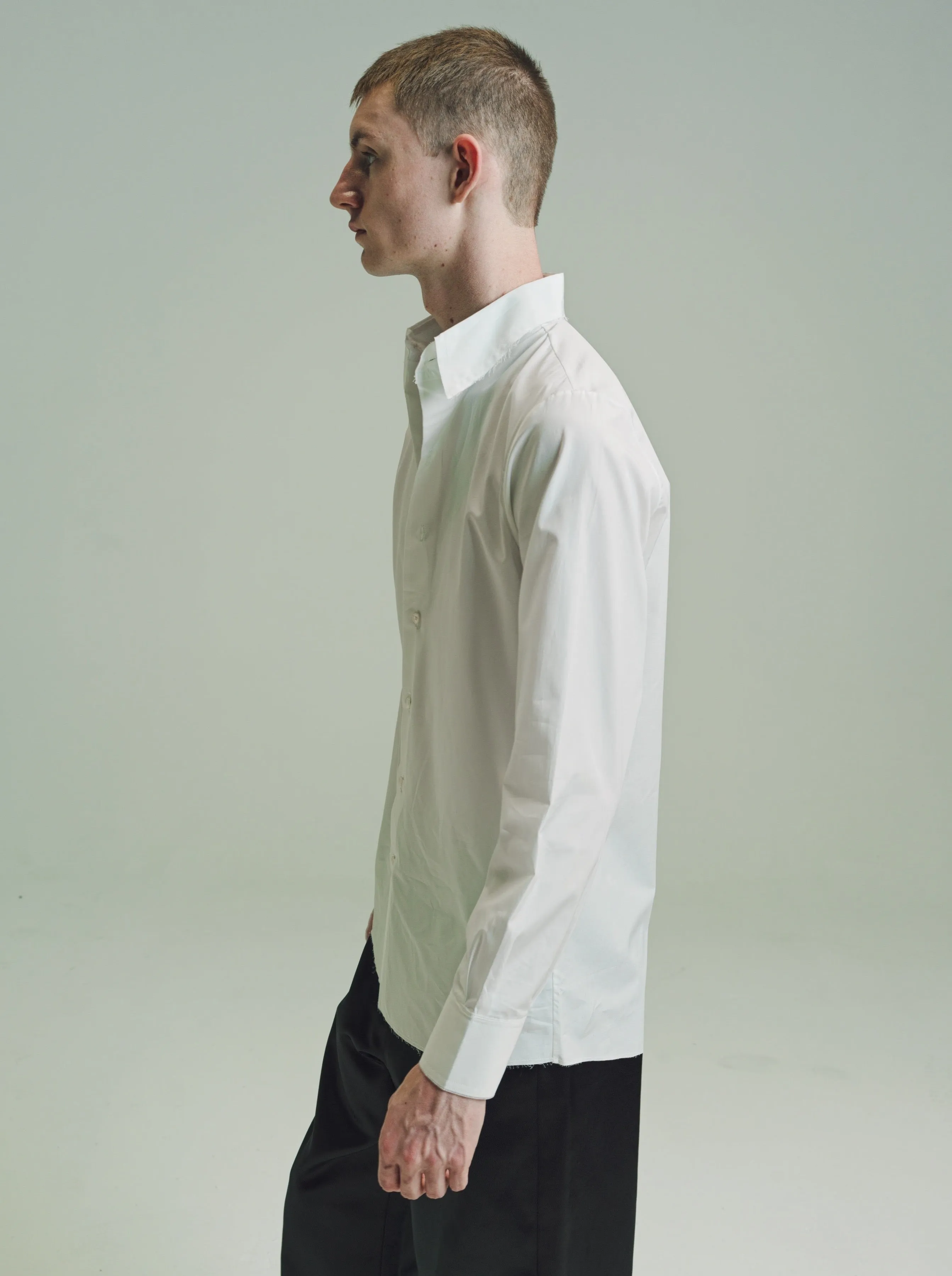 NO.197 White Thomas Mason Poplin Shirt