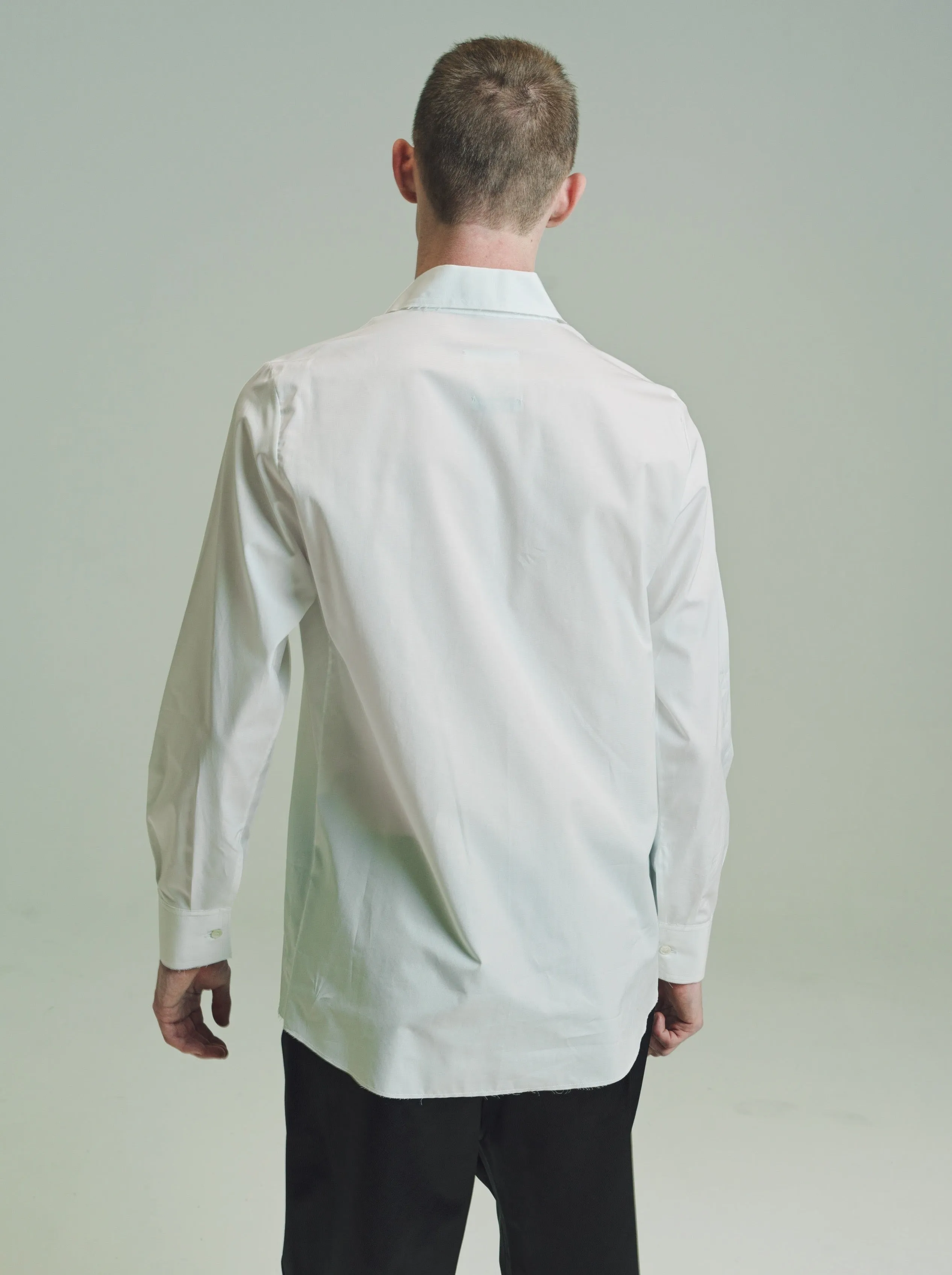 NO.197 White Thomas Mason Poplin Shirt