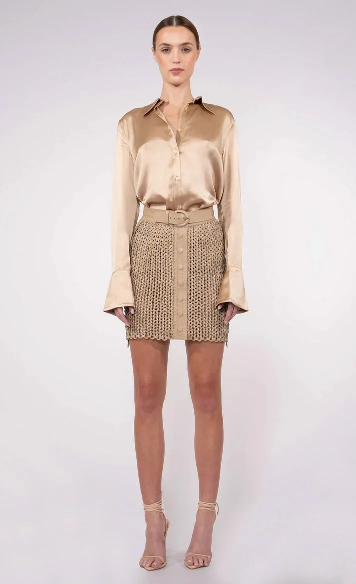 Nonchalant Kaiden Skirt in Sand