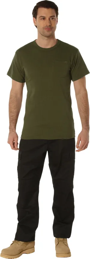 Olive Drab Cotton / Polyester Pocket T-Shirt