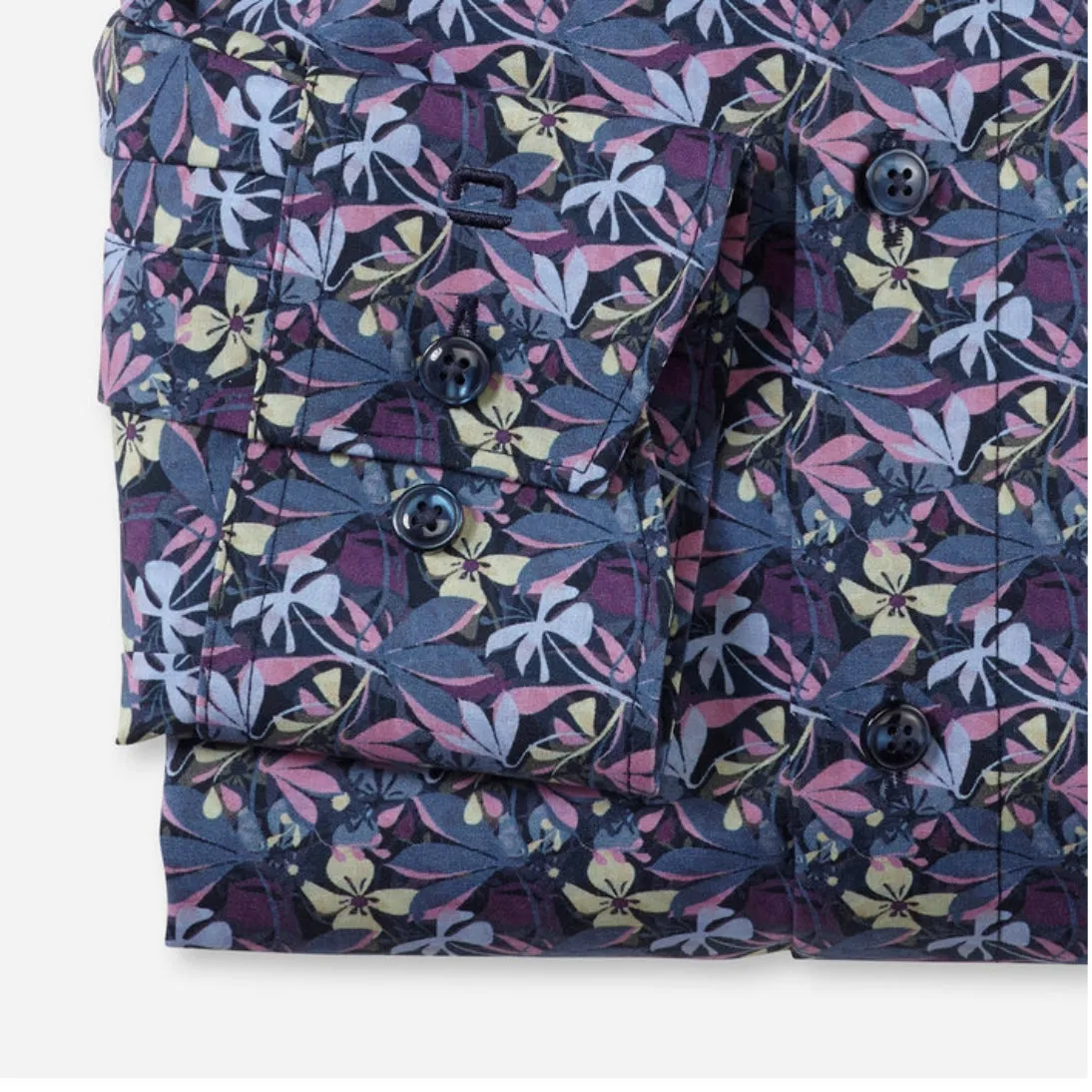 OLYMP Luxor Egyptian Cotton Modern Fit Flower Print Shirt 1203