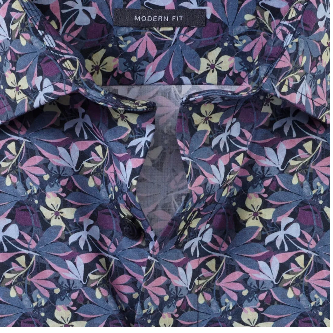 OLYMP Luxor Egyptian Cotton Modern Fit Flower Print Shirt 1203