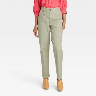 Open Box - Knox Rose Women's Classic Straight Leg Full Pants Lightweight