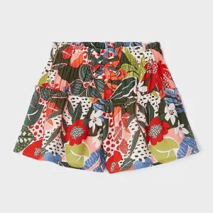 ORANGE FLORAL SKIRT FOR GIRLS