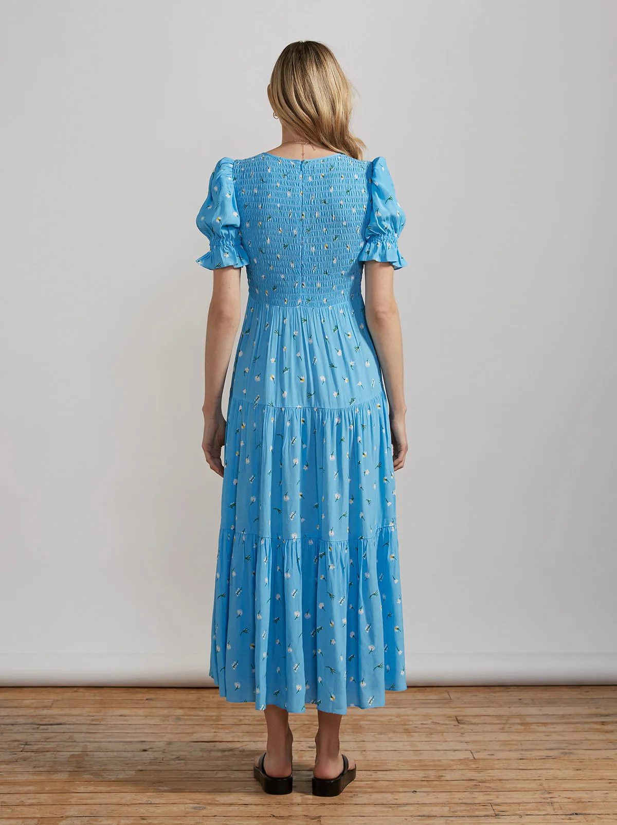 Persephone Blue Vintage Floral Dress