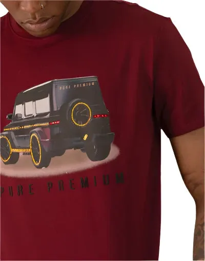 Pure Premium Carro Burgundy T-shirt