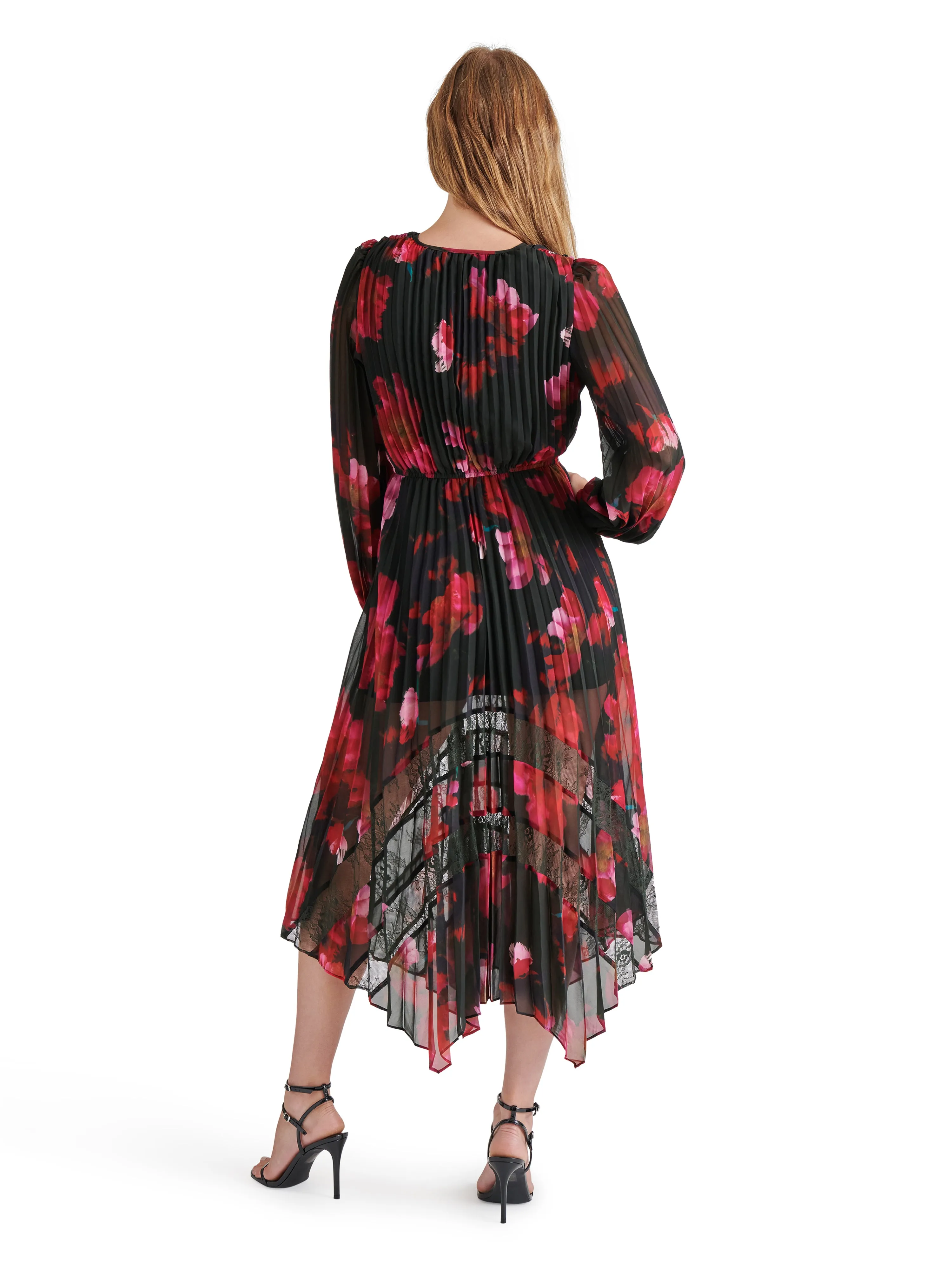 STE Ari Chiffon Floral Midi Dress