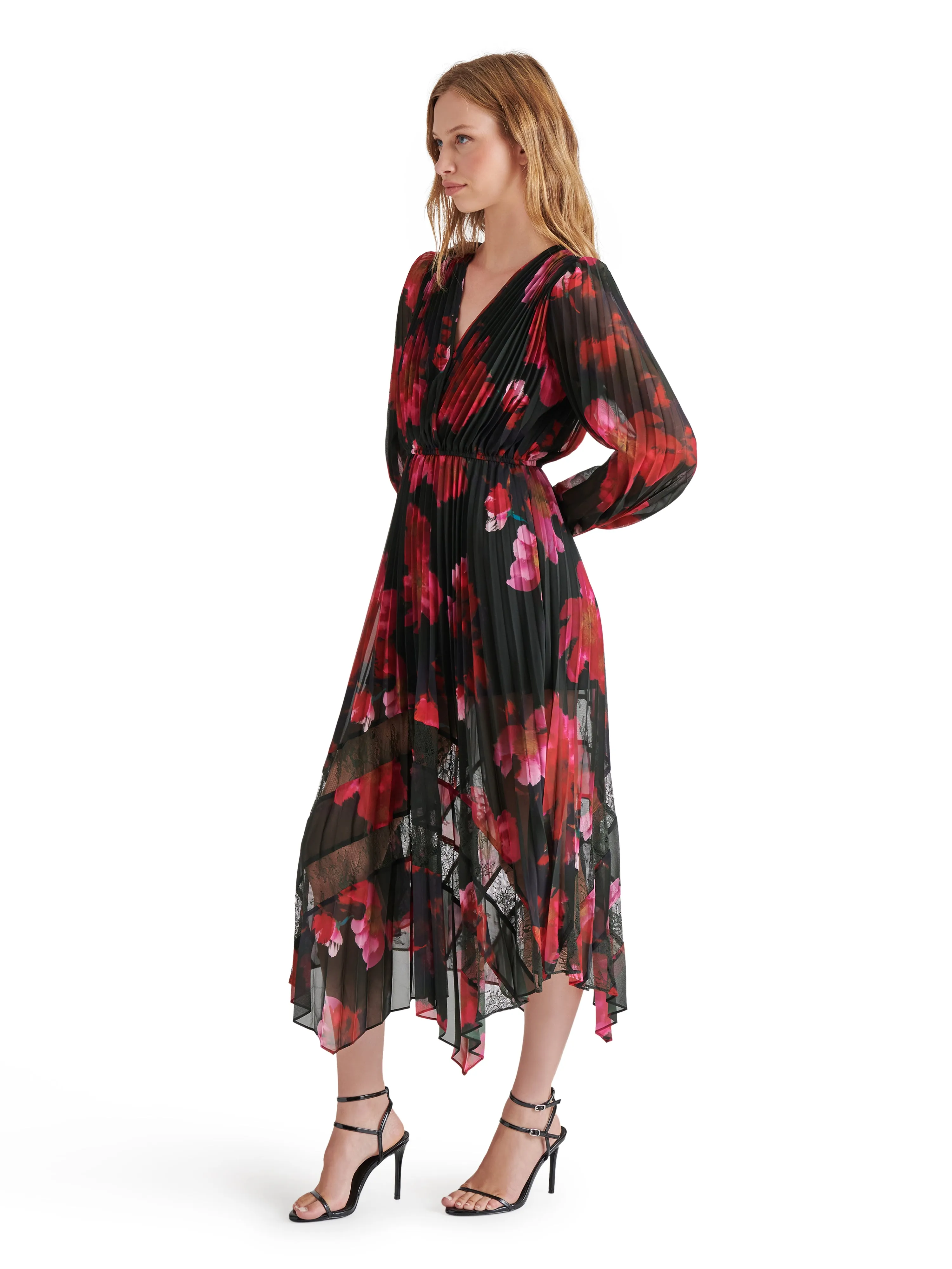 STE Ari Chiffon Floral Midi Dress