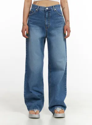 Straight Wide Leg Jeans CY429