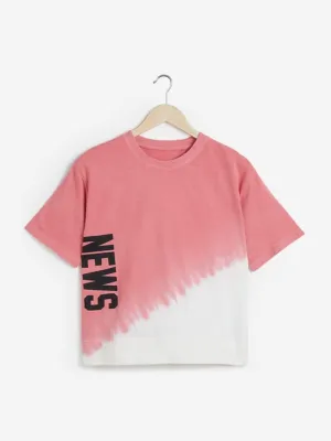 Studiofit Pink Dip-Dye T-Shirt