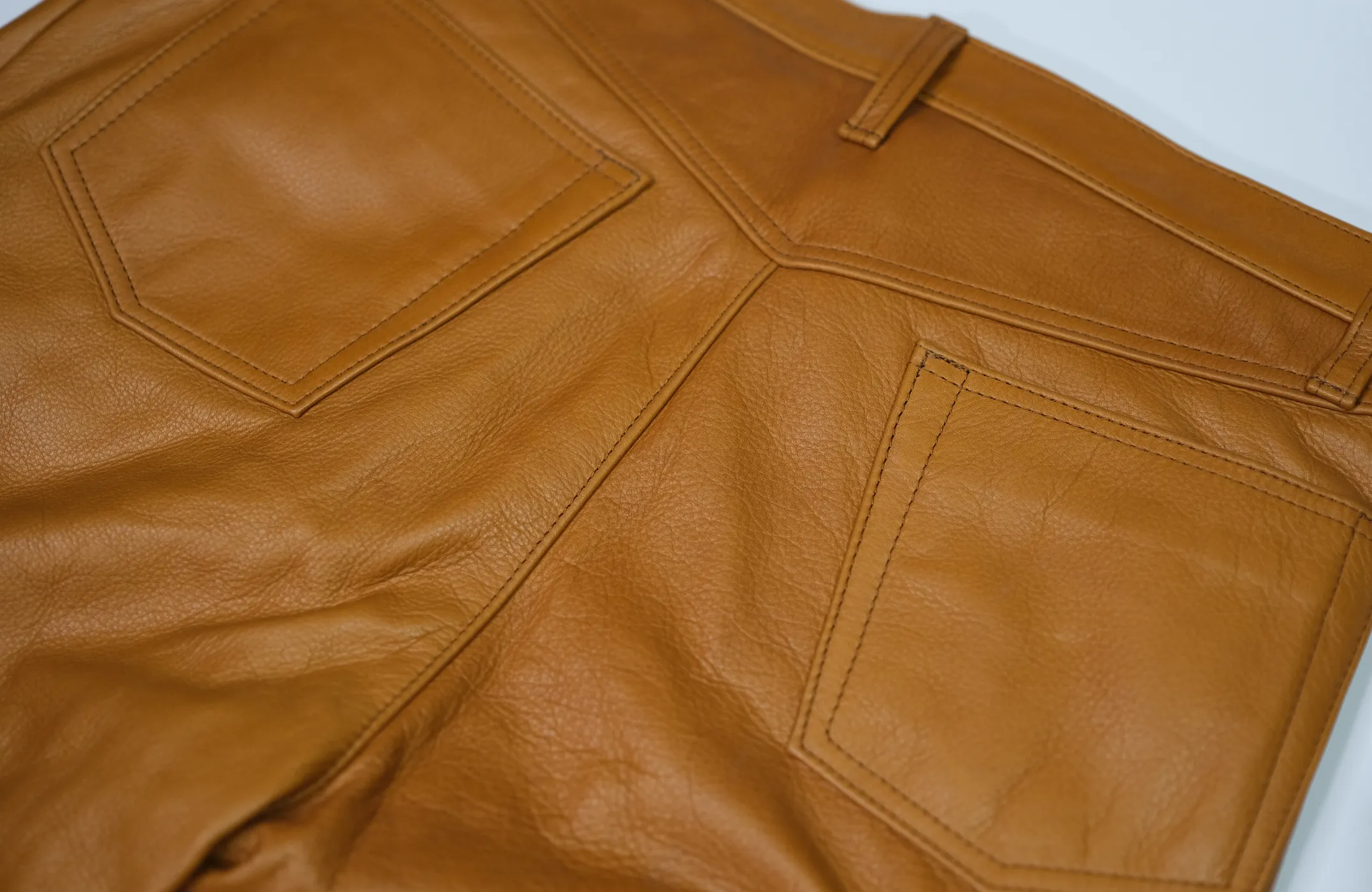 The Shop Vancouver Camel Steerhide Leather Pants