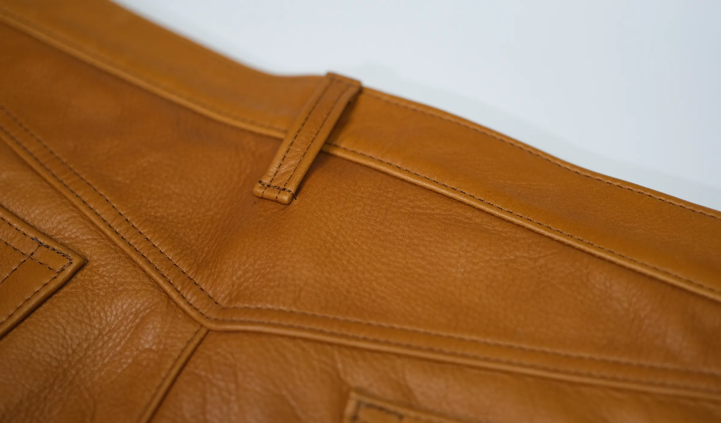 The Shop Vancouver Camel Steerhide Leather Pants