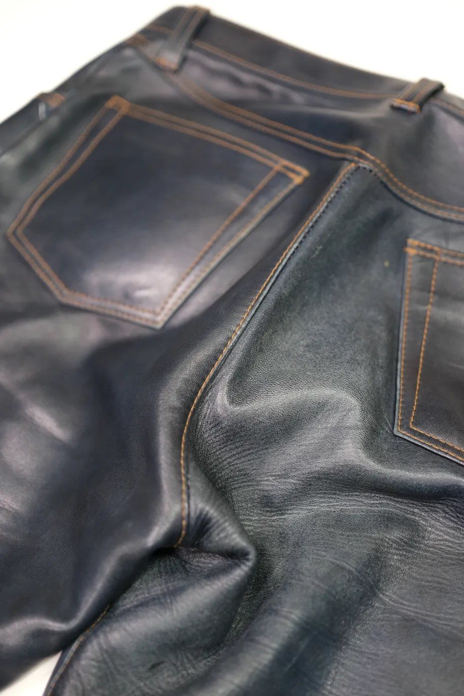 The Shop Vancouver Indigo Dyed Horsehide Leather Pants