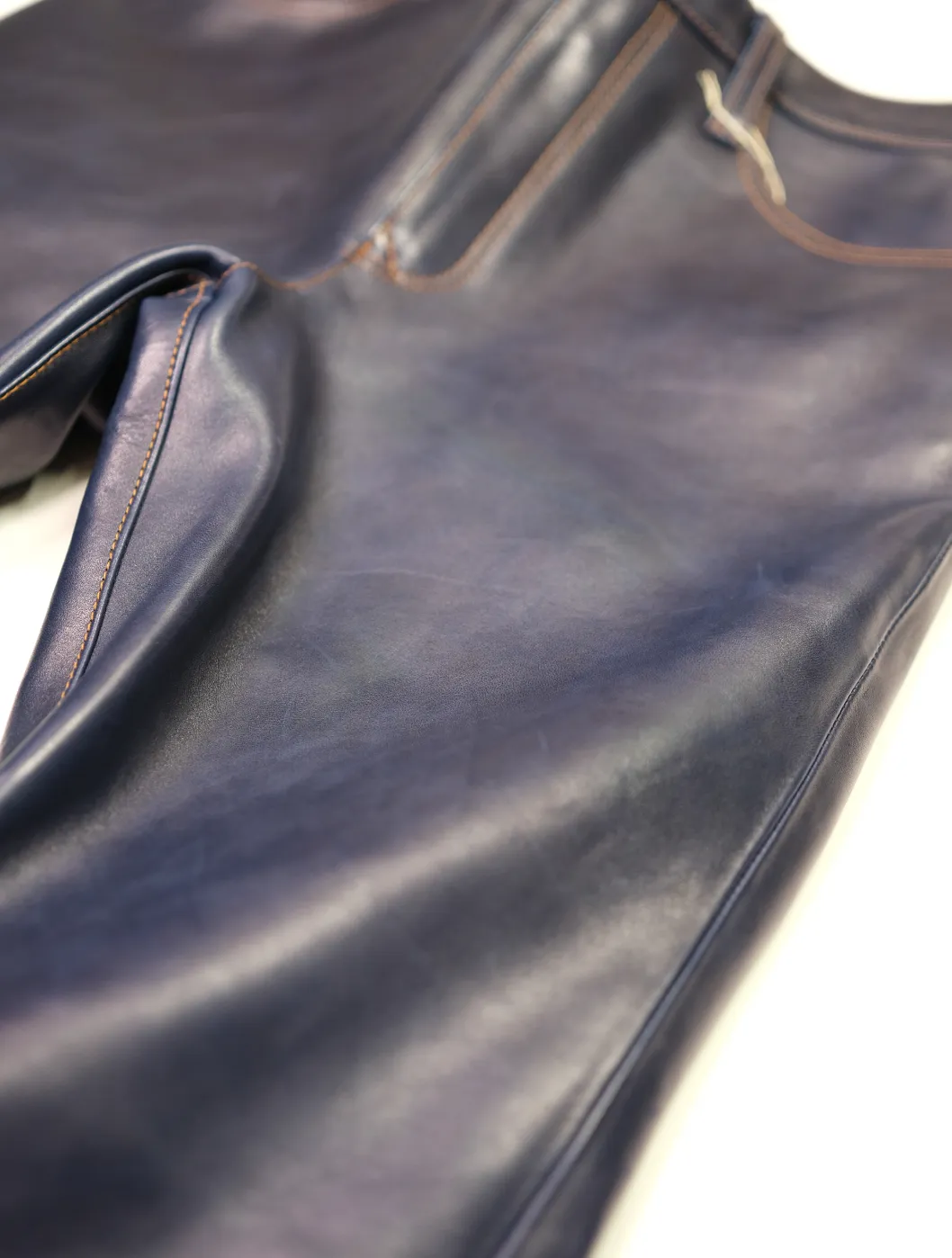 The Shop Vancouver Indigo Dyed Horsehide Leather Pants