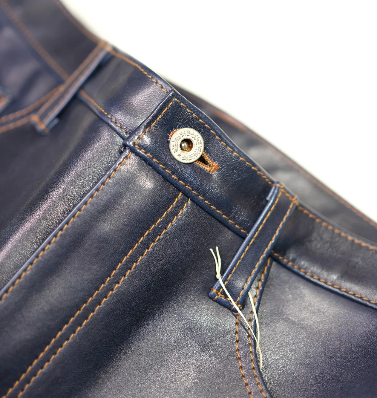 The Shop Vancouver Indigo Dyed Horsehide Leather Pants