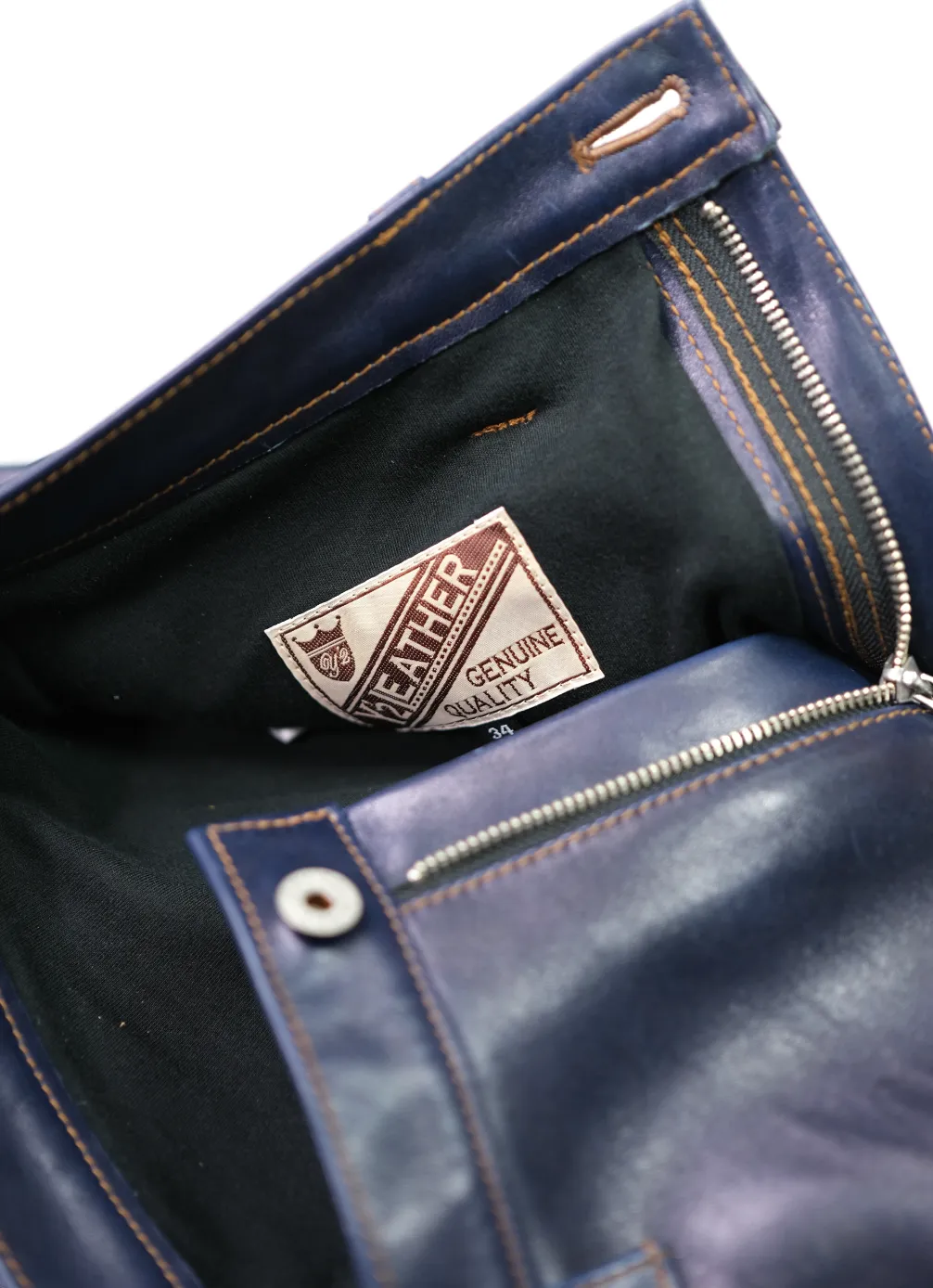 The Shop Vancouver Indigo Dyed Horsehide Leather Pants