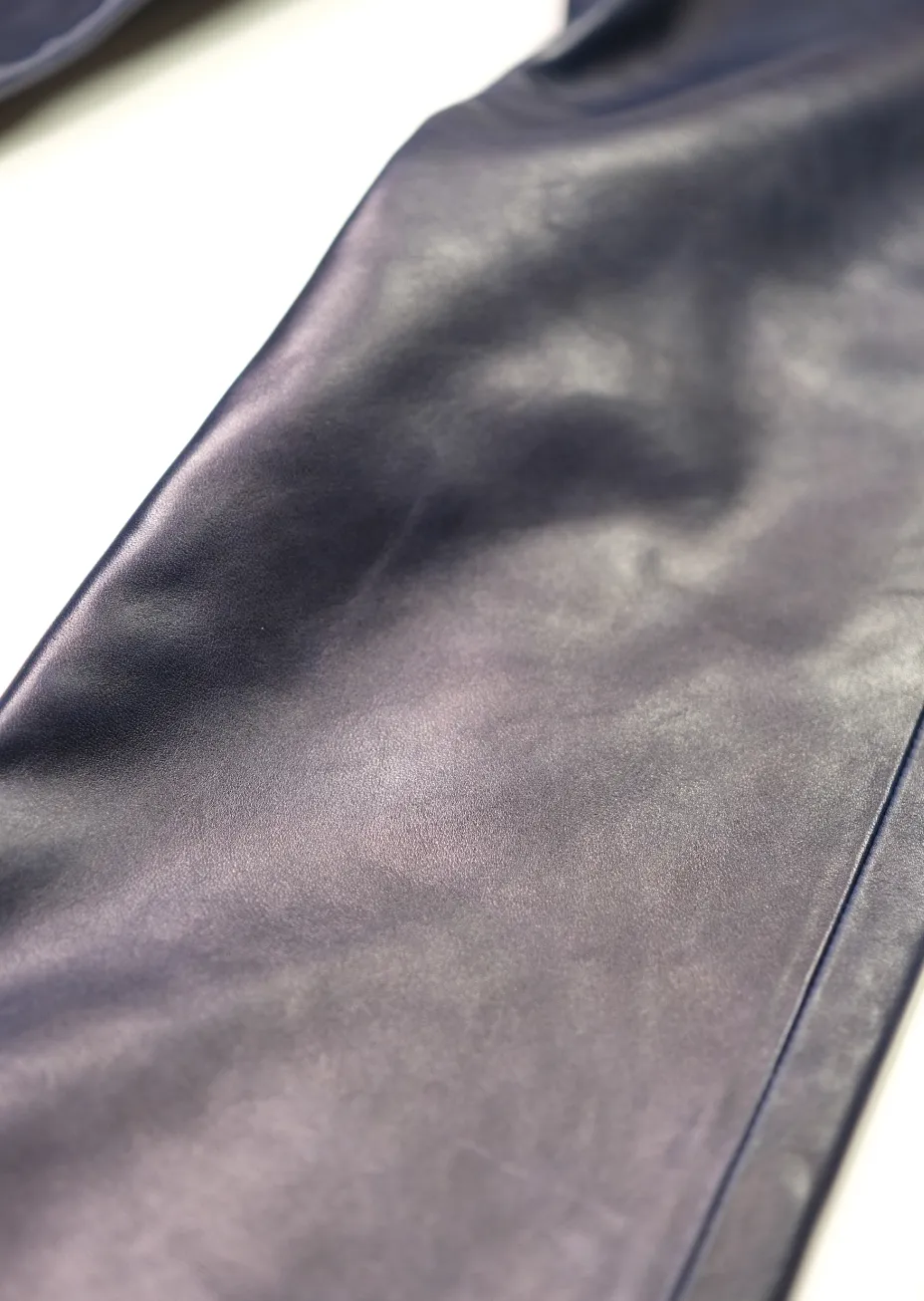 The Shop Vancouver Indigo Dyed Horsehide Leather Pants