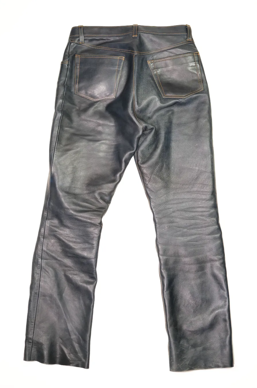 The Shop Vancouver Indigo Dyed Horsehide Leather Pants