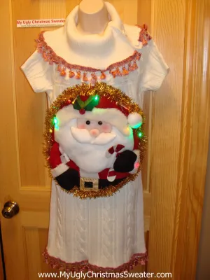 Ugly Christmas Sweater Party Tacky Dress with Lights (d25)