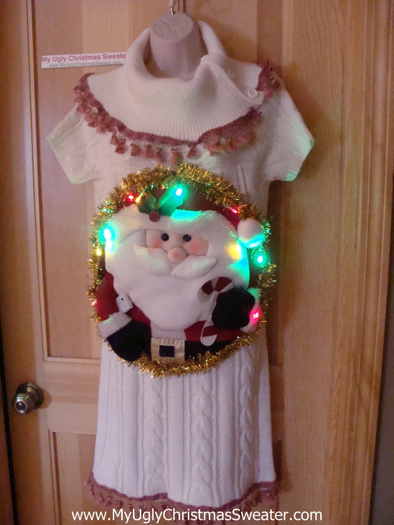 Ugly Christmas Sweater Party Tacky Dress with Lights (d25)