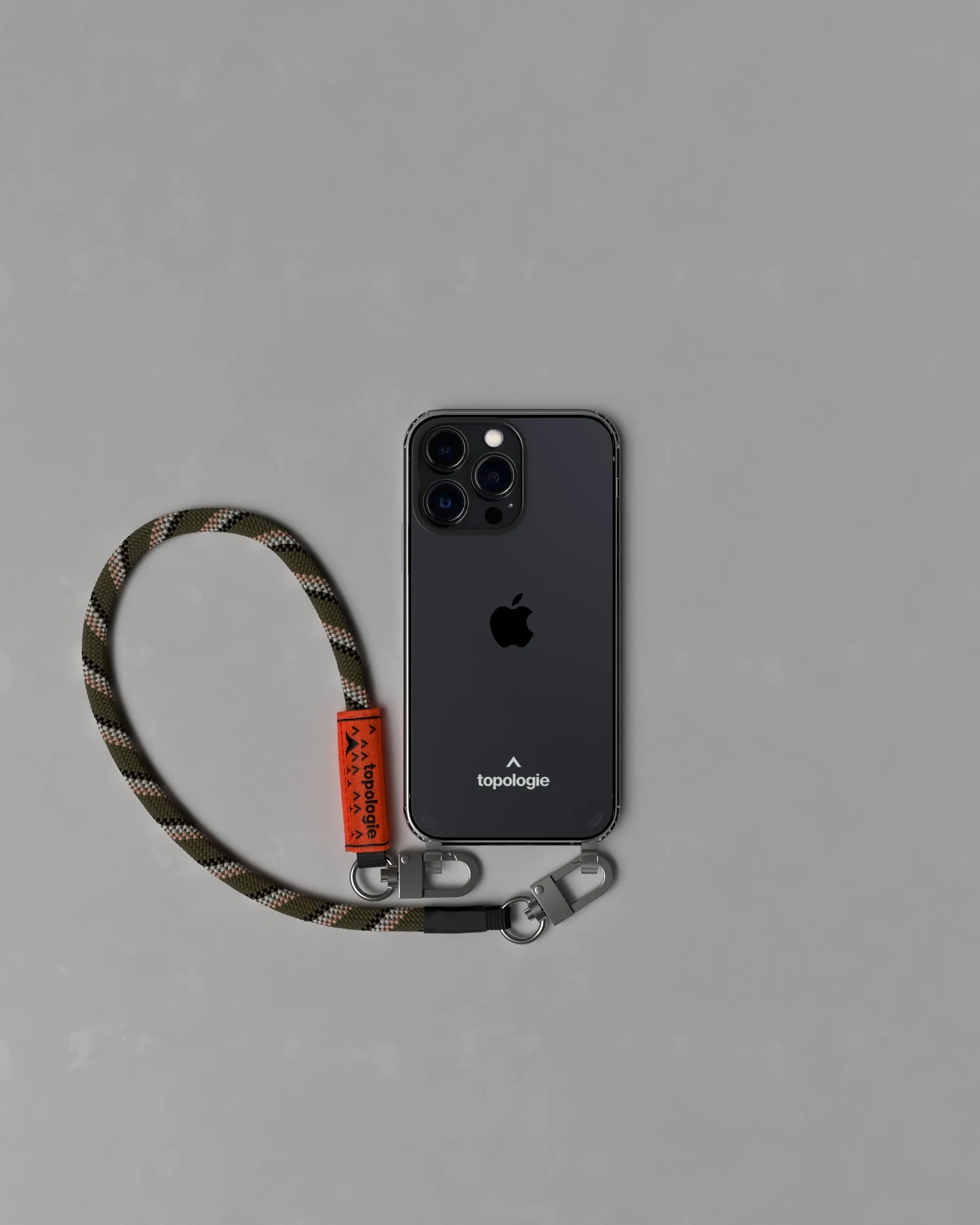 Verdon Phone Case / Clear / 8.0mm Wrist Strap Army Green