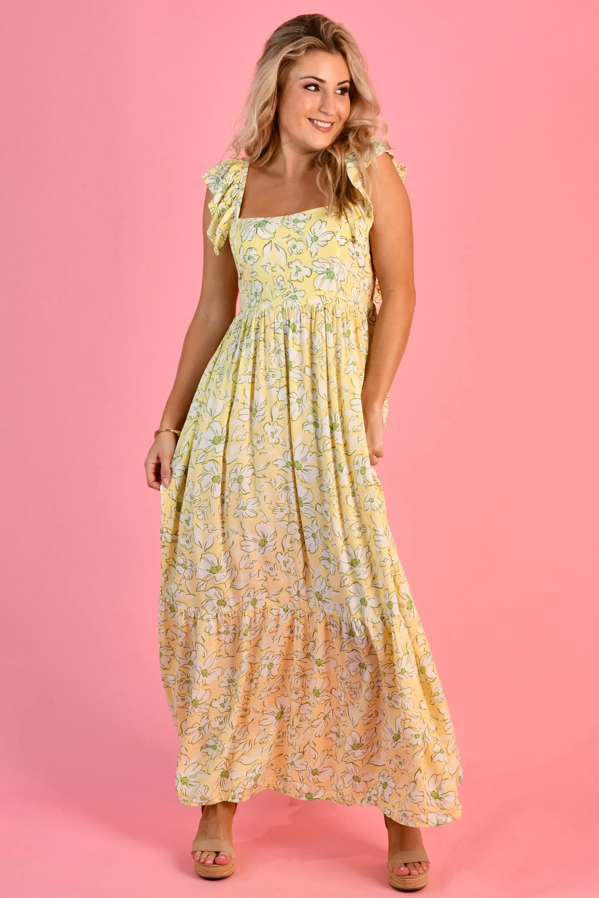 VGLD790 - FAIRY MAXI DRESS - DAISY SUNSHINE