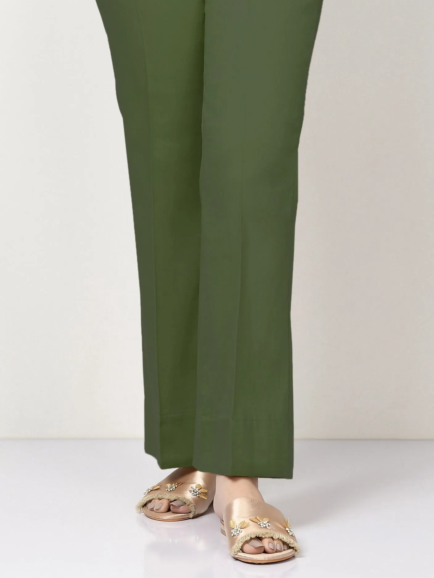 Winter Cotton Pants - Army Green