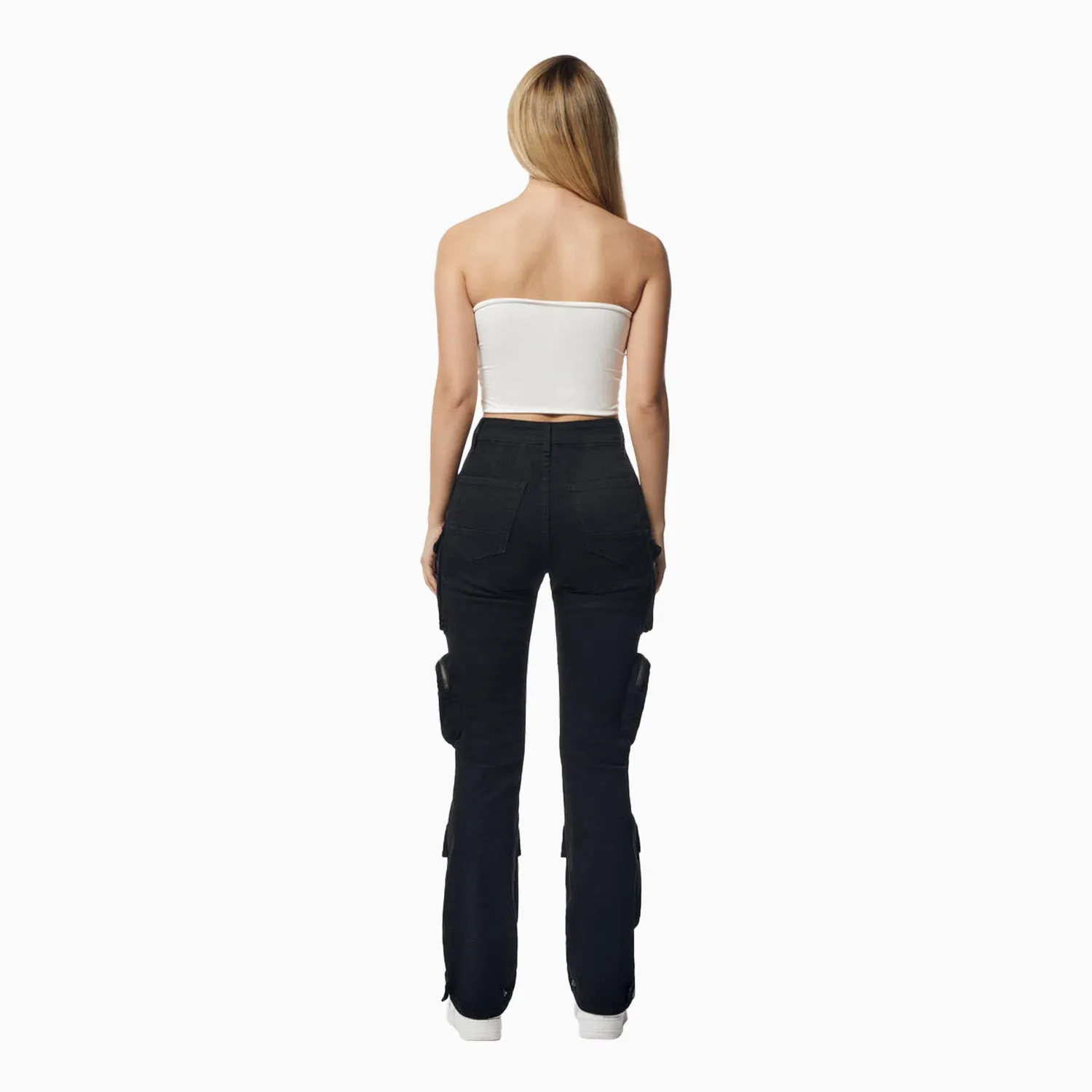 Women's High Rise Twill Straight Cargo Pant